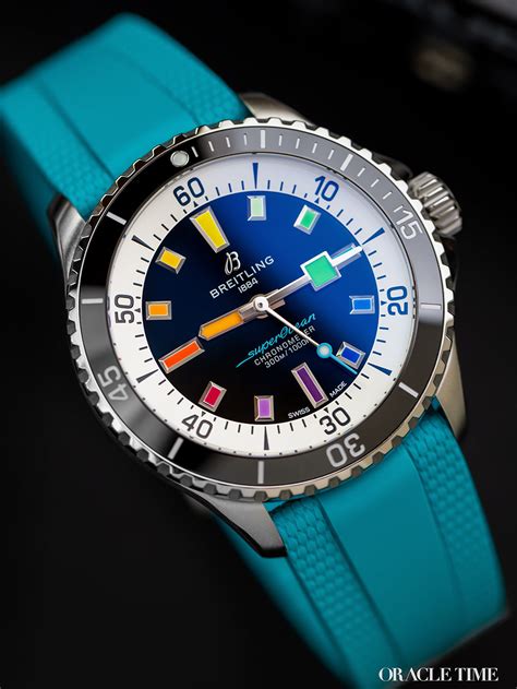 breitling superocean rainbow dial.